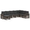 vidaXL Gartensofa-set 8 pcs Grau und Dunkelgrau Poly-Rattan