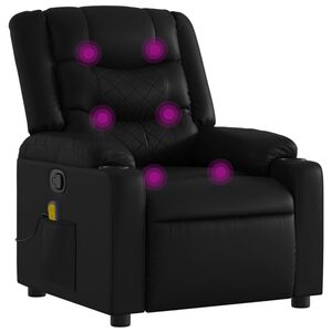 vidaXL Massage-Relaxsessel, Kunstleder, Schwarz