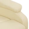 vidaXL Massagesessel mit Aufstehhilfe Creme Kunstleder