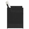 vidaXL 5-tlg. Garten-Essgruppe mit Kissen Schwarz Poly Rattan