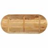 vidaXL Tischplatte 100x40x3,8 cm Oval Raues Massives Mangoholz
