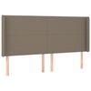 vidaXL Boxspringbett mit Matratze & LED Taupe 180x200 cm Stoff