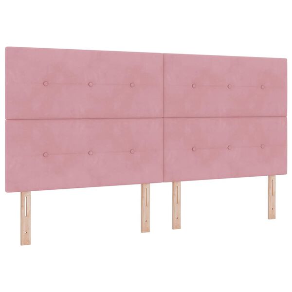 vidaXL Kopfteil mit Kopfteil Rosa 200 cm Kunstleder