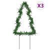 vidaXL Weihnachtsb&auml;ume mit Erdspie&szlig;en 3 Stk. 50 LEDs 30 cm