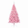 vidaXL K&uuml;nstlicher vorbeleuchteter Weihnachtsbaum Rosa 180 cm PVC