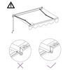 vidaXL Einziehbare Markise Handbetrieben 300 x 250 cm Creme