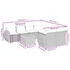 vidaXL 9-tlg. Garten-Sofagarnitur mit Kissen Beige Poly Rattan