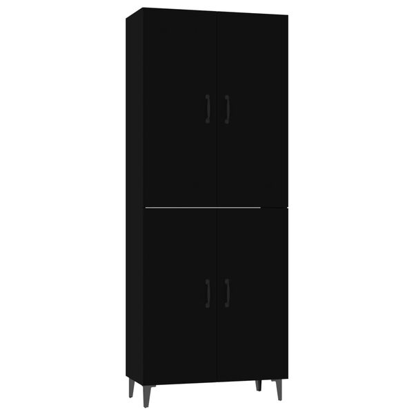 vidaXL Highboard Schwarz 70x34x180 cm Holzwerkstoff