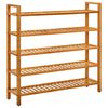 vidaXL Schuhregal mit 5 Etagen 100x27x100 cm Massivholz Eiche