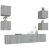 vidaXL 6-tlg. TV-Schrank-Set Grau Sonoma Holzwerkstoff