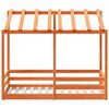 vidaXL Kinderbett mit Dach Wachsbraun 80x160 cm Massivholz Kiefer