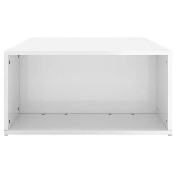 vidaXL Couchtisch Hochglanz-Weiß 90x67x33 cm Holzwerkstoff