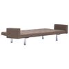 vidaXL Schlafsofa mit Armlehnen Braun Polyester