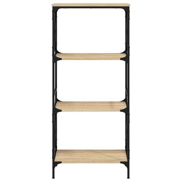 vidaXL B&uuml;cherregal 4 B&ouml;den Sonoma-Eiche 59x35x132 cm Holzwerkstoff