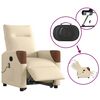 vidaXL Elektrischer Massagesessel mit Aufstehhilfe Creme Stoff