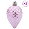 vidaXL Weihnachtskugeln 98 Stk. Rosa &Oslash;3/4/6 cm