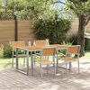 vidaXL Garten Essgruppe 5 pcs Grau Massivholz Akazie
