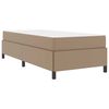 vidaXL Bettrahmen mit Matratze Cappuccino 90 x 190 cm Stoff