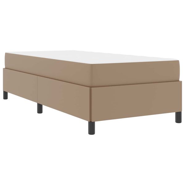 vidaXL Bettrahmen mit Matratze Cappuccino 90 x 190 cm Stoff