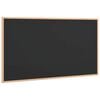 vidaXL Kreidetafel mit Rahmen aus massivem Kiefernholz Schwarz 100 x 55 cm