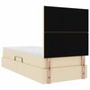 vidaXL Aufbewahrungsbett mit Matratze Creme 90 x 190 cm Polyester