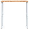 vidaXL Werkbank Hellbraun 100x60x(71,5-98) cm Massivholz Eiche