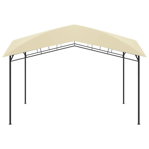 vidaXL Gartenpavillon 4x4x2,9 m Cremewei&szlig; 180 g/m&sup2;
