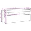 vidaXL TV-Schrank mit LED-Leuchten Hochglanz-Weiß 90x35x40 cm