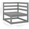 vidaXL 8-tlg. Garten-Lounge-Set Grau Massivholz Kiefer