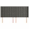 vidaXL Kopfteil mit Ohren Dunkelgrau 203x16x118/128 cm Samt