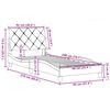 vidaXL Bettgestell ohne Matratze Schwarz 90x200 cm Stoff