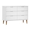 vidaXL Schubladenschrank MOLDE Wei&szlig; 113x40x80 cm Massivholz Kiefer
