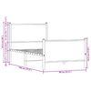 vidaXL Metallbett ohne Matratze R&auml;uchereiche 75x190 cm