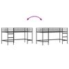 vidaXL Kinderloftbett Schwarz 79,5 x 200 cm Stahl