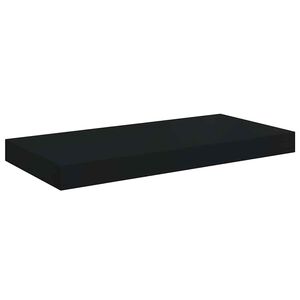 vidaXL Schweberegal Schwarz 50x23x3,8 cm MDF