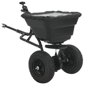 vidaXL Streuer Schwarz 53 x 108 x 74 cm PVC und Stahl