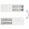 vidaXL Holzschrank Hochglanz Weiß 100,5 x 39 x 30 cm Holzwerkstoff