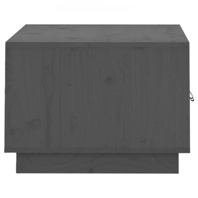 vidaXL Couchtisch Grau 80x50x35 cm Massivholz Kiefer