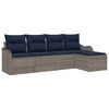 vidaXL Gartensofa-set Grau Poly-Rattan