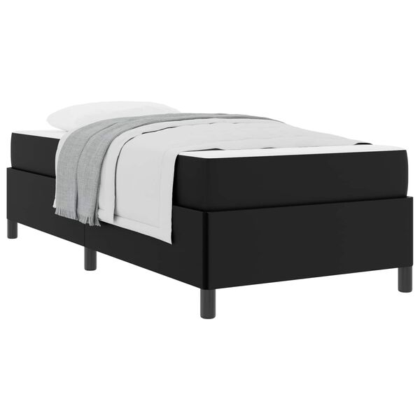 vidaXL Bettrahmen mit Matratze Schwarz 90 x 200 cm Stoff