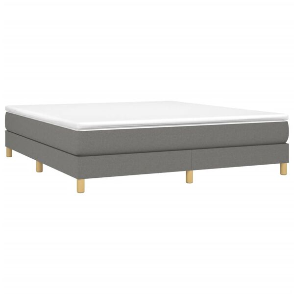 vidaXL Boxspringbettgestell Dunkelgrau 180x200 cm Stoff