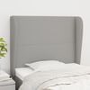 vidaXL Kopfteil mit Ohren Hellgrau 103x23x118/128 cm Stoff