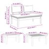 vidaXL Gartensofa-set 3 pcs Braun und Grau