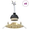 vidaXL Spotlight 6 pcs Gold 9 x 9 x 2,5 cm Metall