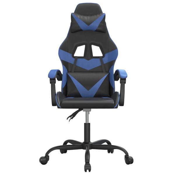 vidaXL Gaming-Stuhl Schwarz und Blau Kunstleder