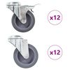 vidaXL 24 Stk. Lenkrollen mit R&uuml;ckenloch 75 mm