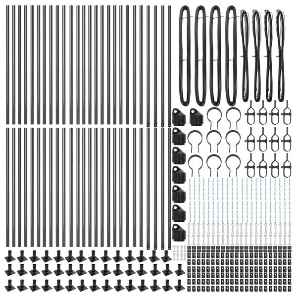 vidaXL Zaunpfosten 52 pcs Grau 3,2 x 3,2 x 70 cm
