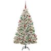 vidaXL K&uuml;nstlicher Weihnachtsbaum Gr&uuml;n und Wei&szlig; 180 cm PVC und Metall