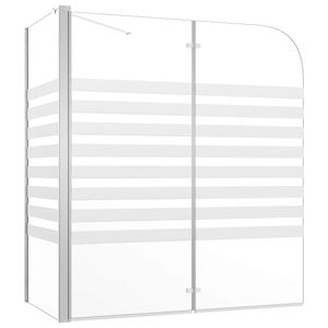 vidaXL Duschabtrennung 120x68x130 cm Hartglas Gestreift