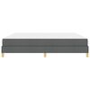 vidaXL Boxspringbett mit Matratze Dunkelgrau 200 x 200 cm Stoff